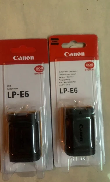 7.4V Original LP-E6 Camera Battery for Canon EOS R 5D Mark IV III 5DS 5DSR 6D 5D 7D Mark II 90D 80D 70D 60D 60Da Batteries