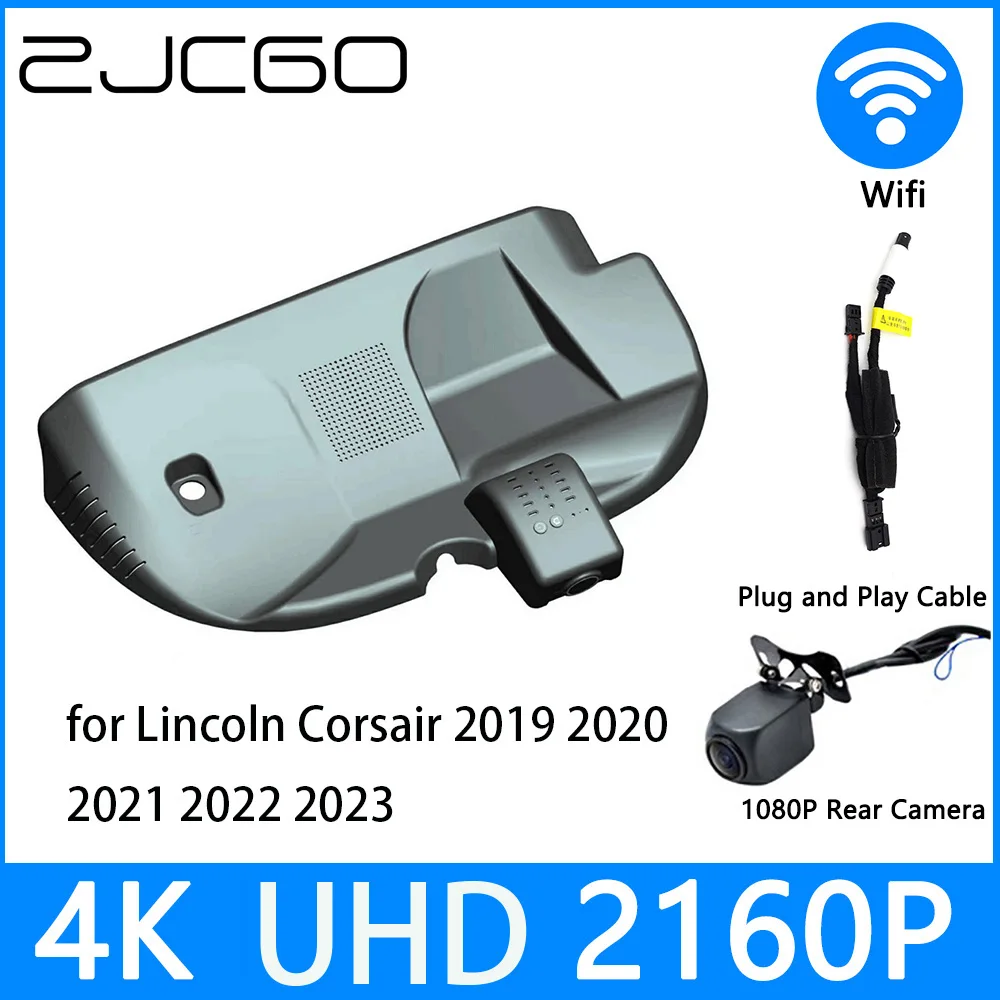 

ZJCGO Dash Cam 4K UHD 2160P Car Video Recorder DVR Night Vision for Lincoln Corsair 2019 2020 2021 2022 2023