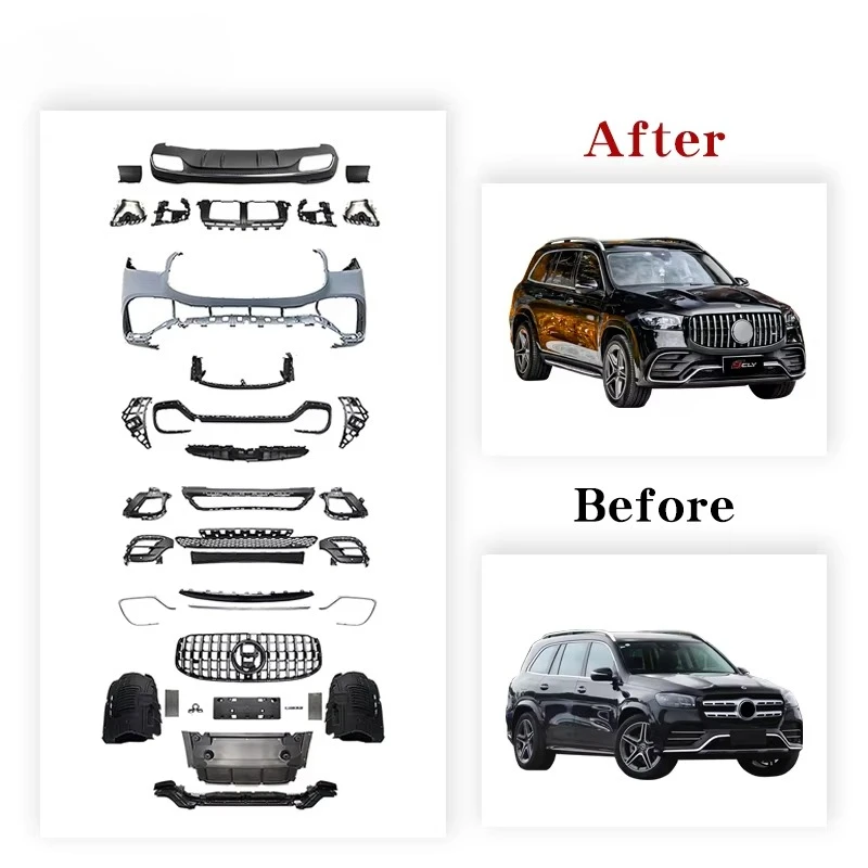 

For GLS 20-23 X167 Hight Version Upgrade GLS63 Body Kits PP Material