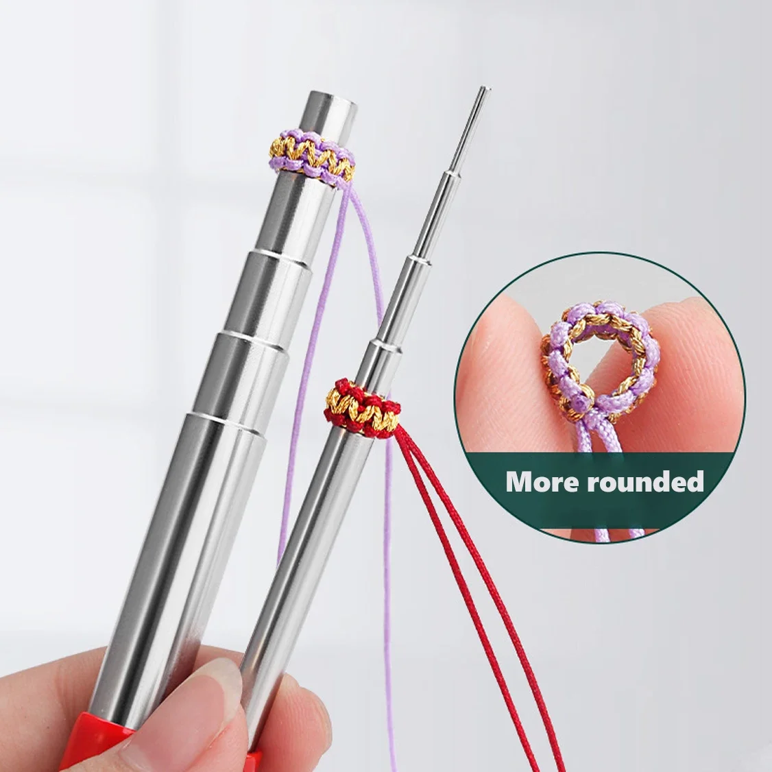 2 ชิ้น/เซ็ตรอบแหวนลวดห่อ Mandrels ลวดเหล็ก Looping ลูกปัดโลหะเครื่องประดับ FORMING Stick เครื่องมือเครื่องประดับแหวนทําชุด