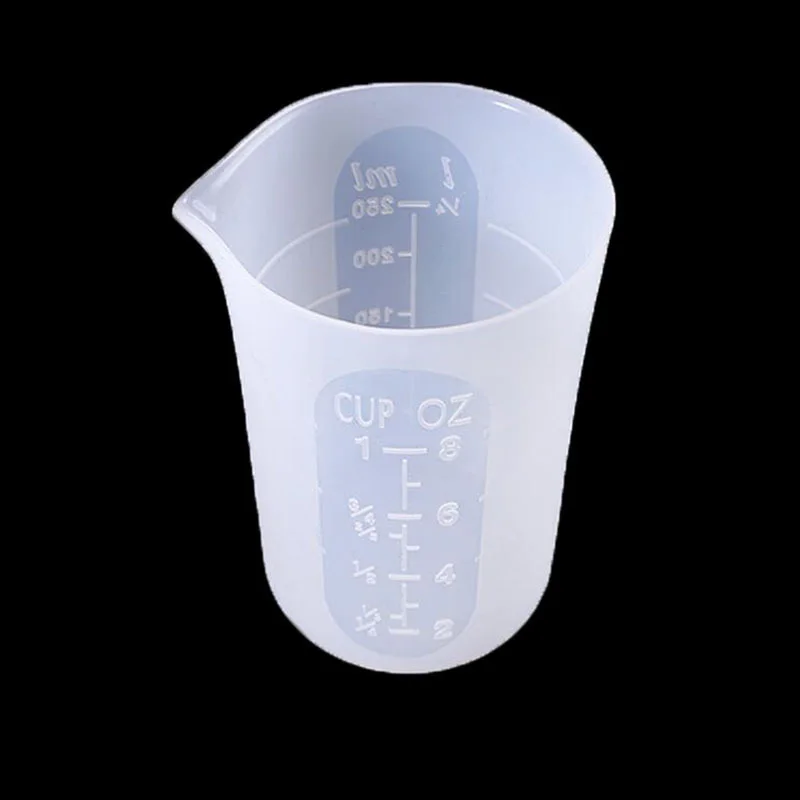 250 Ml Silicone Measuring Cups For Resin Making Non-Stick Mixing Soft Scale Cups Small Capacity Tools 3 PCS