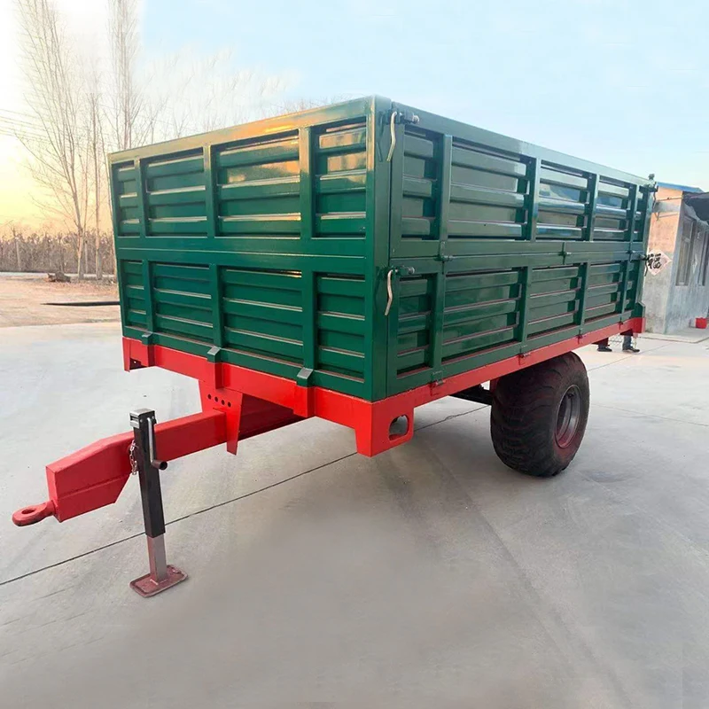 Hot Selling High Quality Agricultural Farm Machine 5T Single Axis Farm Trailers Dump Trailer
