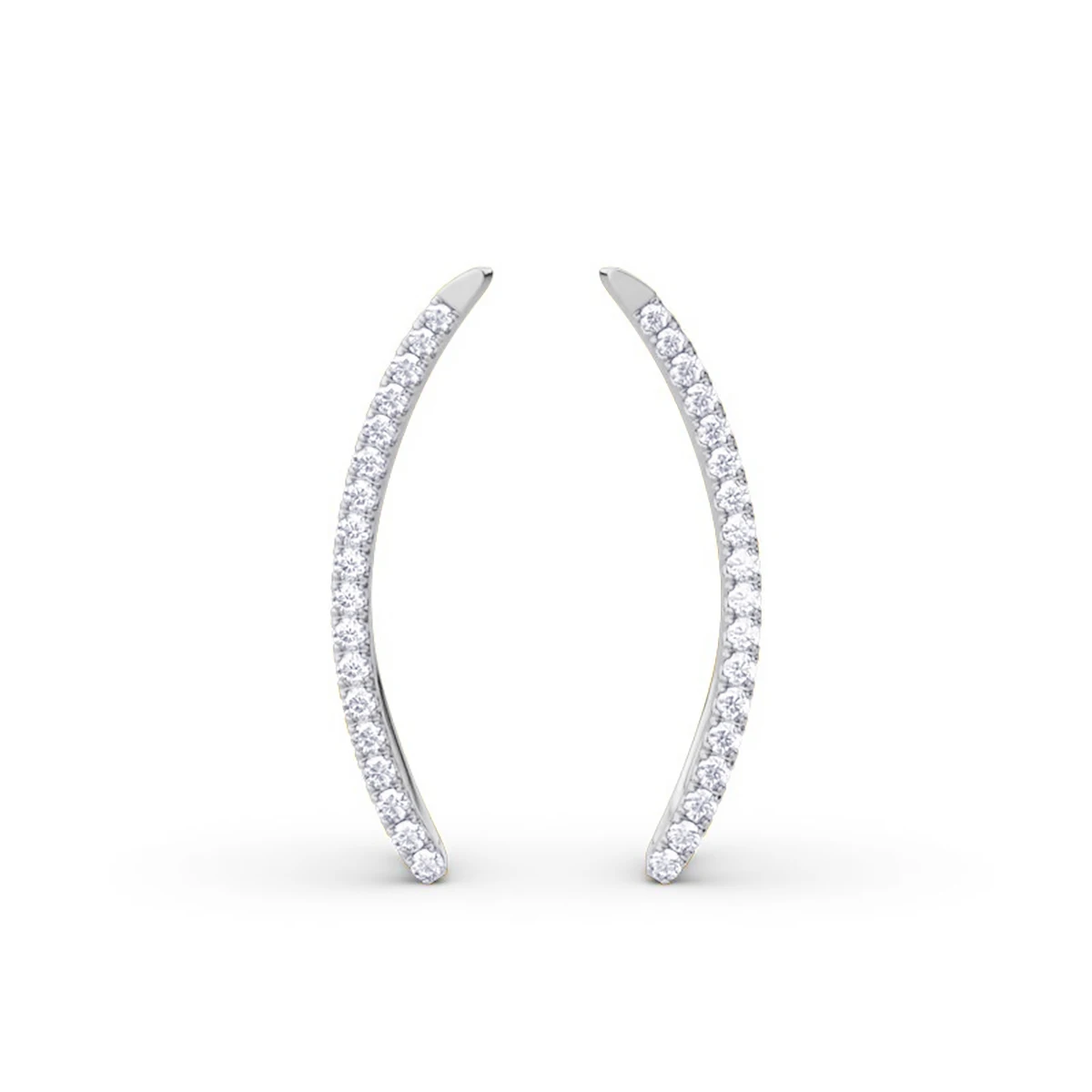 All Moissanite Leaf Climbing Earrings For Women 100% silver 925 Pass Diamond Tester Wedding Jewelry Luxury Gift 2023 Trending EM