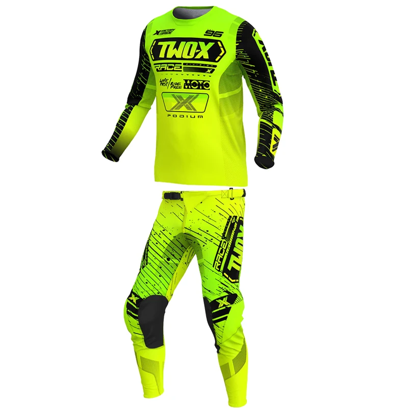 

Two-X Podium Motorcycle Clothing Set Off Road Race MX ATV MTB Jersey Pants Suit Dirt Bike Combo Gear Motocross Racing Kit