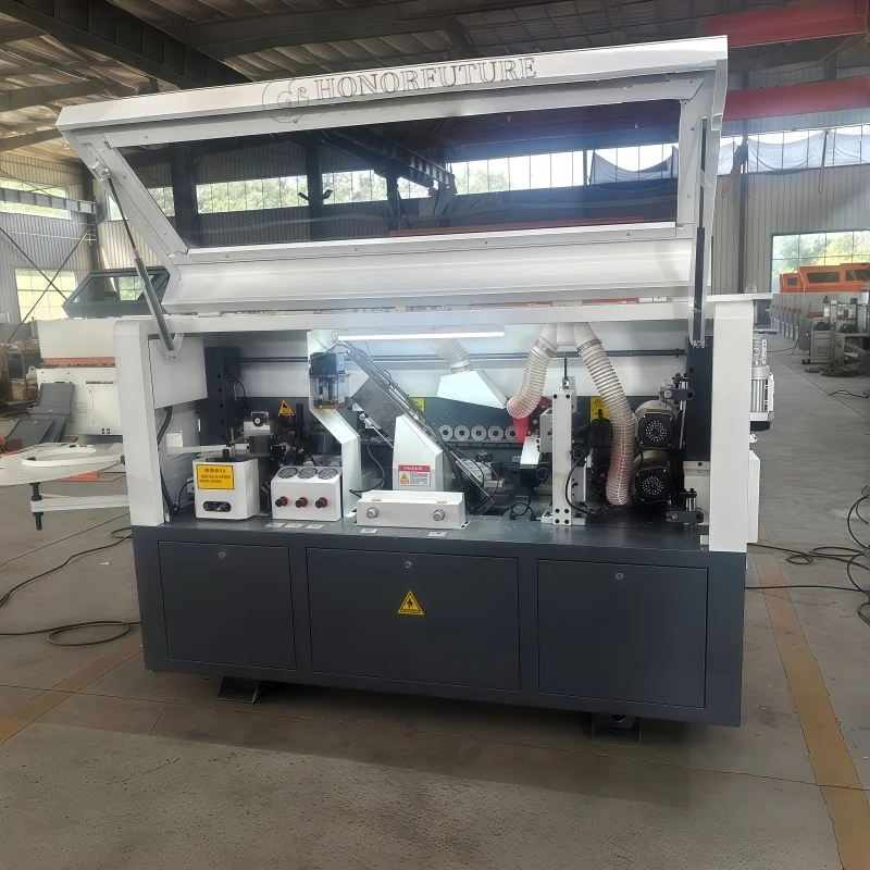 Economy Version Automatic Edge Banding Machine Strip Glue Edge Bander with Scraping Buffing Straight Line Wood MDF PVC Quality