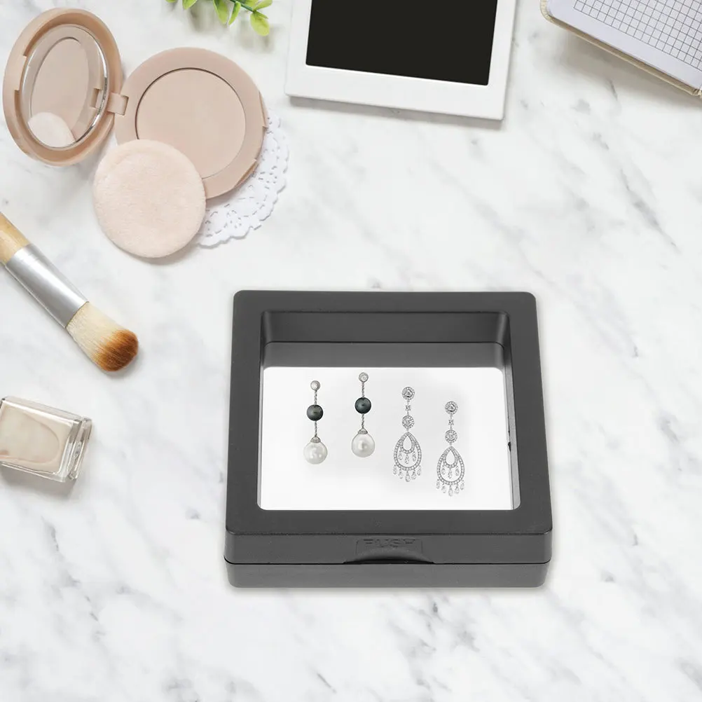 

20 шт. коробки для хранения ювелирных изделий, прозрачная пластиковая полиэтиленовая пленка, компактная для колец, ожерелий, сережек, органайзер для путешествий, прочный держатель