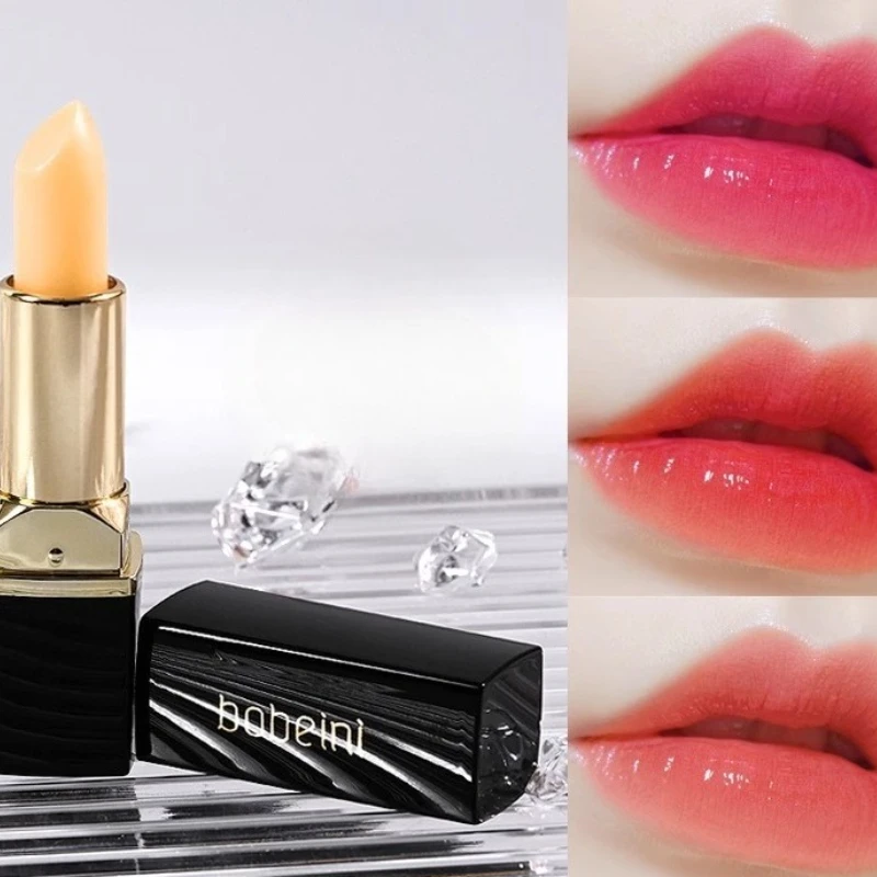 เบต้าแคโรทีนอุณหภูมิสีเปลี่ยน Lip Balm ลิปสติก GLOSS โปร่งใส Long Lasting Moisturize LIPS Make Up Care เครื่องสําอางค์