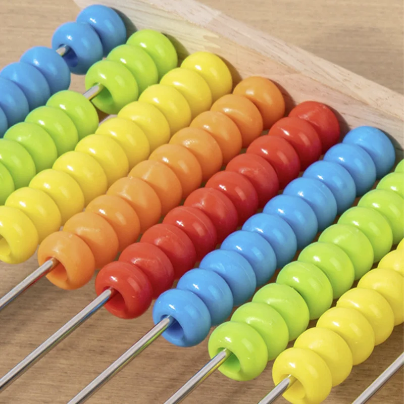 Cadre de calcul en bois, support arithmétique à dix niveaux, opération d'addition et de soustraction pour enfants, jouets mathématiques, jouets éducatifs Montessori