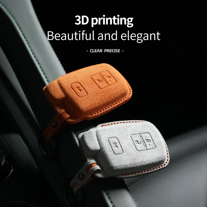 

Car Key Case Cover Keychain For Toyota Tacoma Land Cruise Prius V 4Runner Auris Camry RAV4 Avalon Yaris Verso 2/3 Buttons Suede