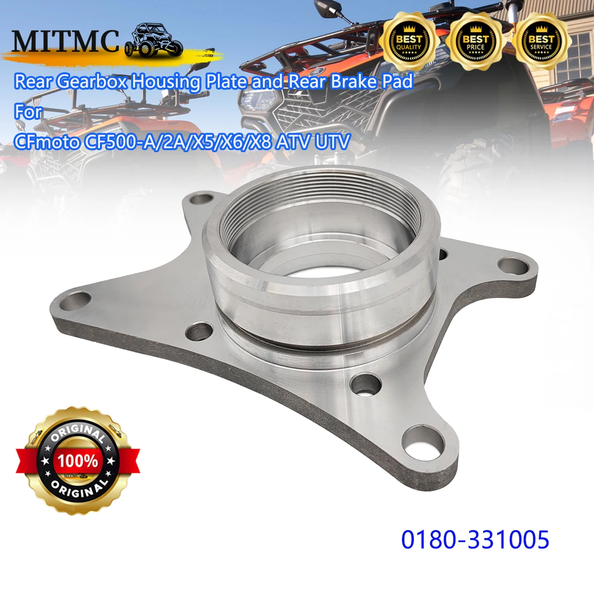 

Rear Gearbox Housing Plate and Rear Brake Pad For CF CF500-A/2A/X5/X6/X8 ATV MOTO parts number is 0180-331005