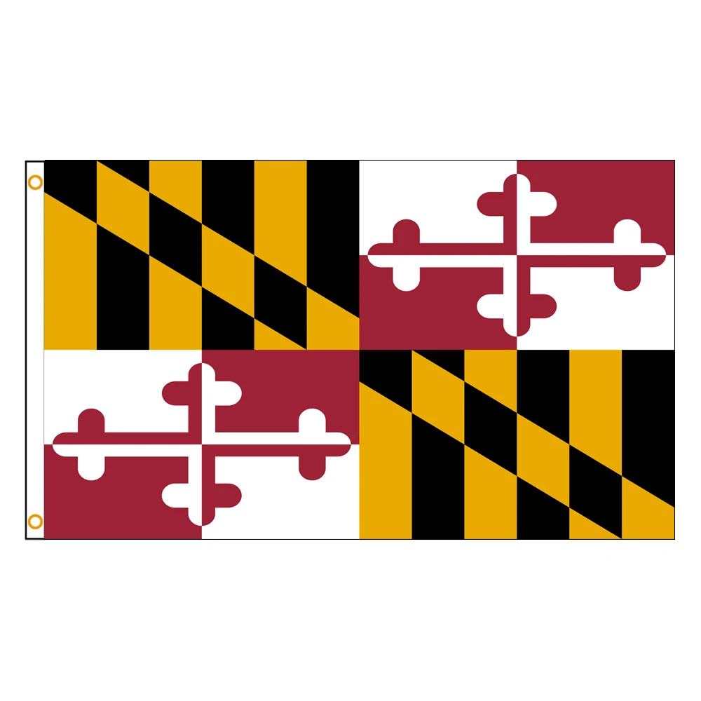 3x5 Ft Maryland Flag Vivid Color and Fade proof a state of the United States Flags Polyester with Brass Grommets 3 X 5 Ft
