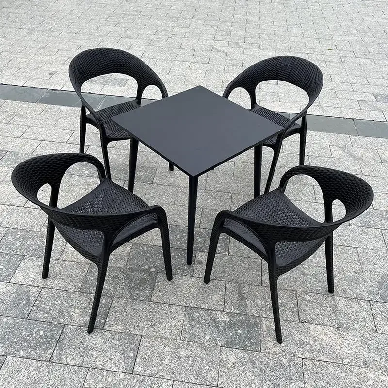 

Outdoor plastic leisure negotiation outdoor balcony small round table chair