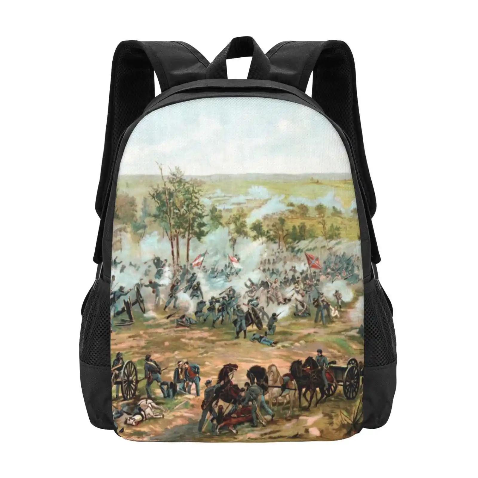 Battle Of Gettysburg-- American Civil War Teen College Student Backpack Pattern Design Bags Gettysburg Union Military American