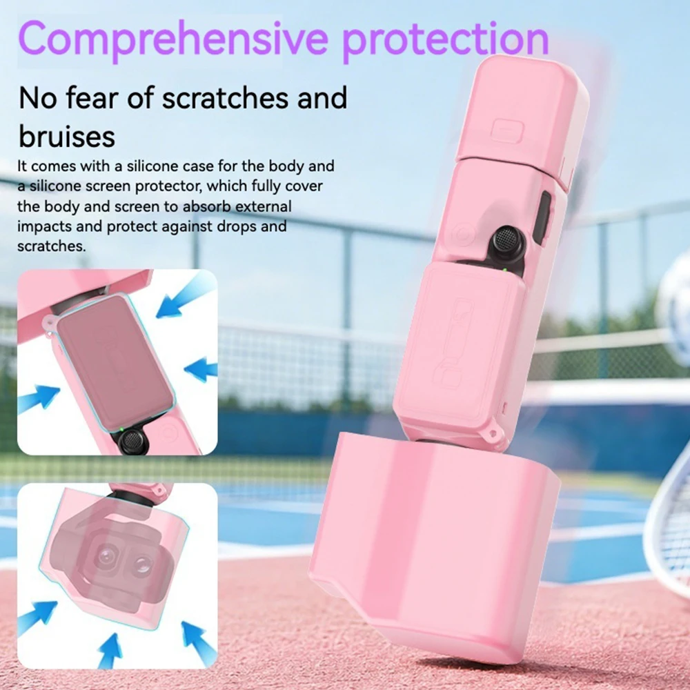 Etui silikonowe ochronne na DJI Osmo Pocket 4P, osłona ekranu i obiektywu, ochraniacz na Pocket 4 Pro, akcesoria zapobiegające zarysowaniom. — zdjęcie produktu 3