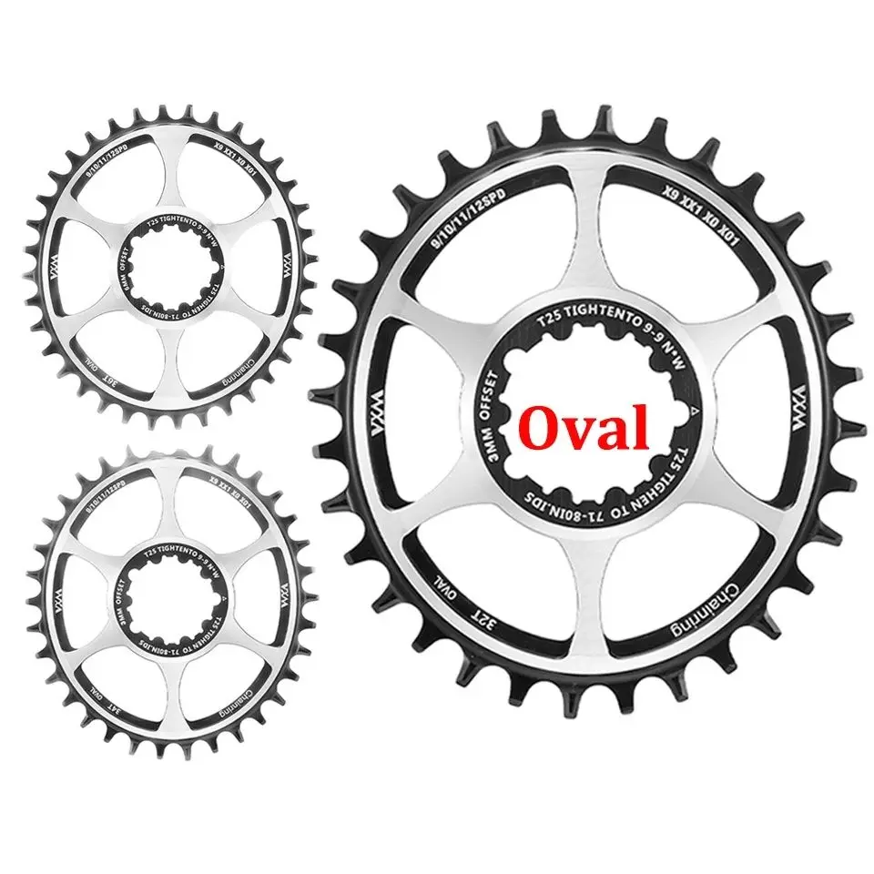 VXM Chainweel Bicycle Oval Chainring Offset 3mm/6mm 32t 34t 36t for Sram Gxp Xx1 Eagle X01 Gx X1 1400 X0 X9 S1400 Mtb Sprocket