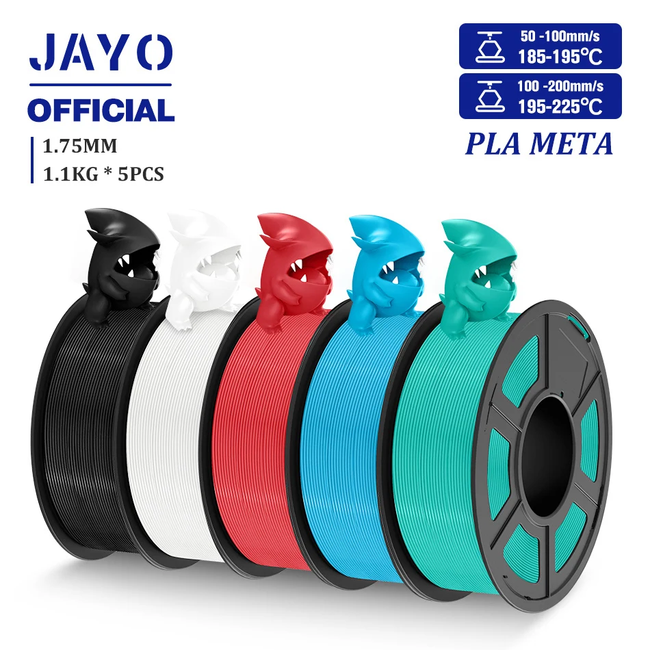 JAYO PLA/PLA META/PETG/SEIDE/PLA+/Holz/ABS/Marmor 3D-Druckerfilament 1,75 mm 5 kg 3D-Druckmaterialien für 3D-Drucker und 3D-Stift