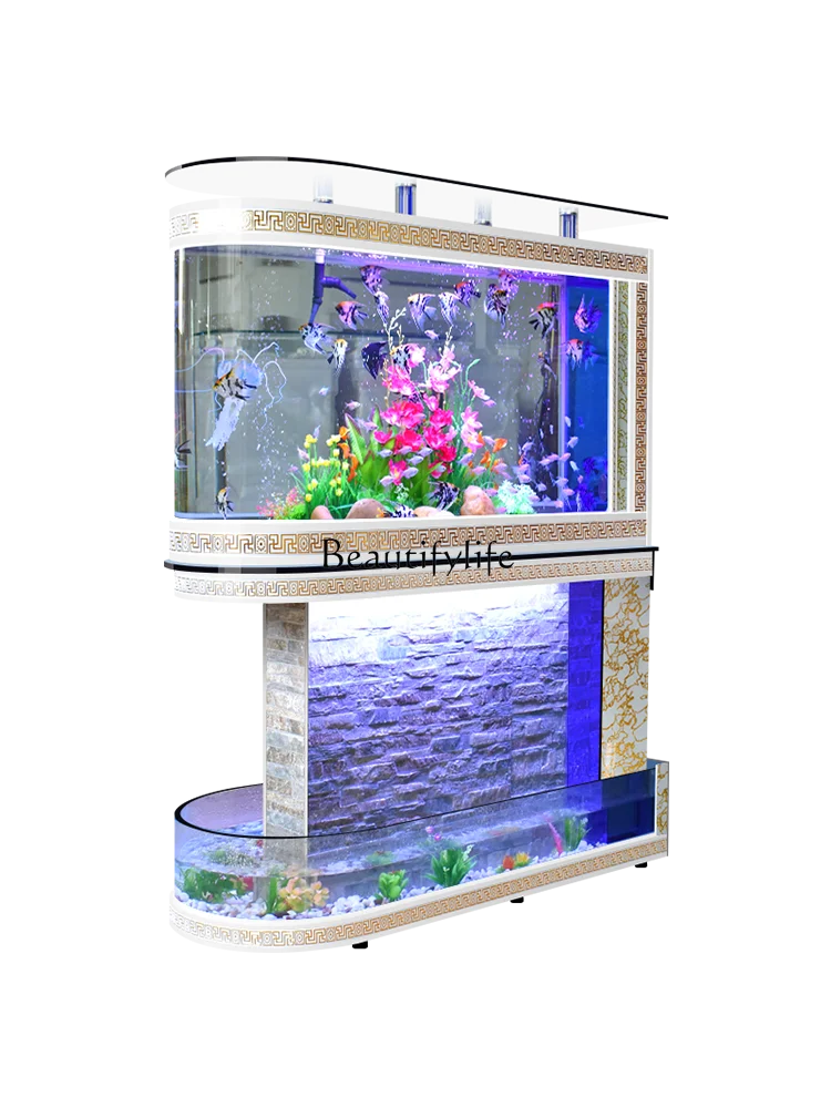 

Fish Tank Aquarium Dual-Purpose Water Curtain Wall Landscape Ecological Glass