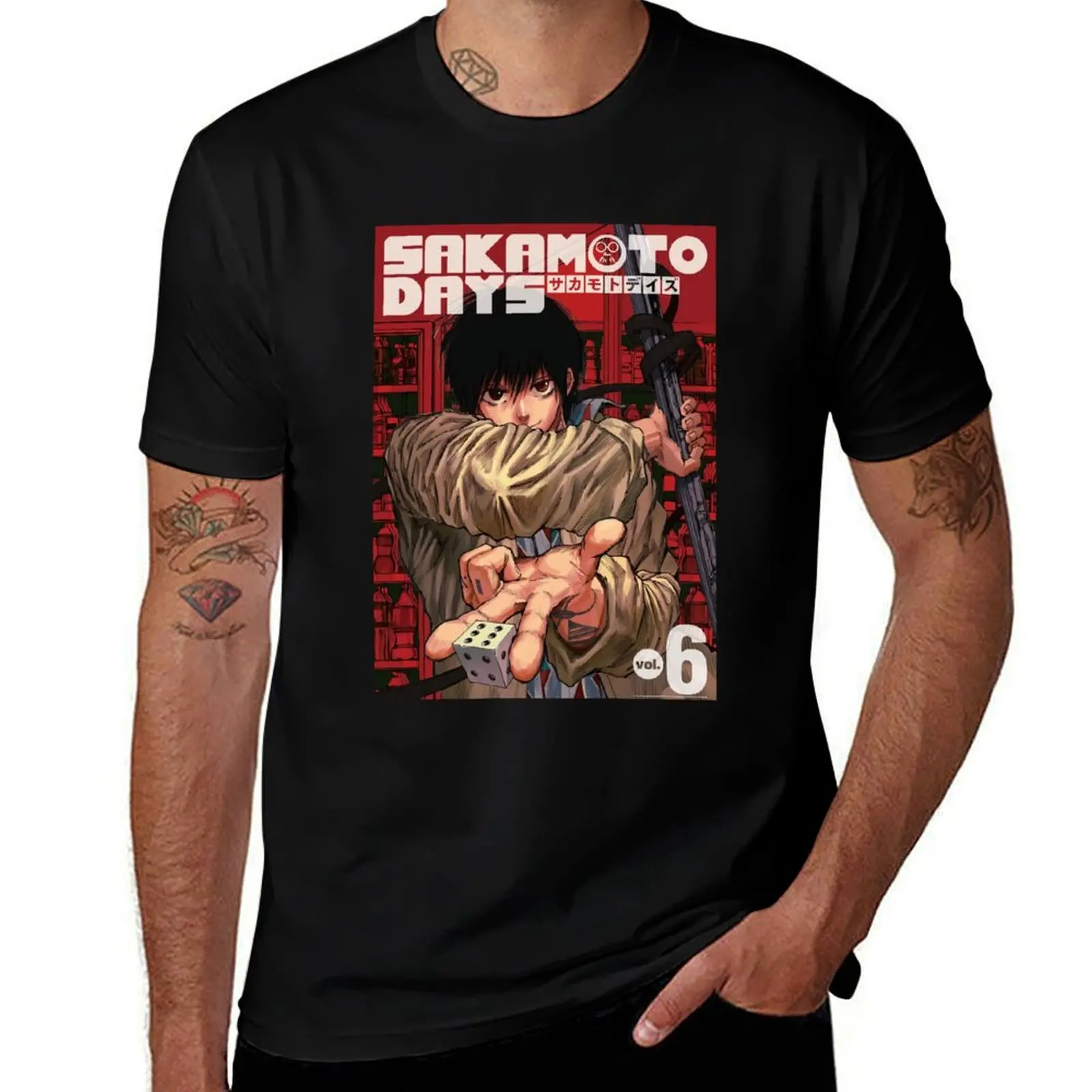 Sakamoto Days Dice T-Shirt Blouse graphic shirts anime clothes aesthetic clothes mens cotton t shirts