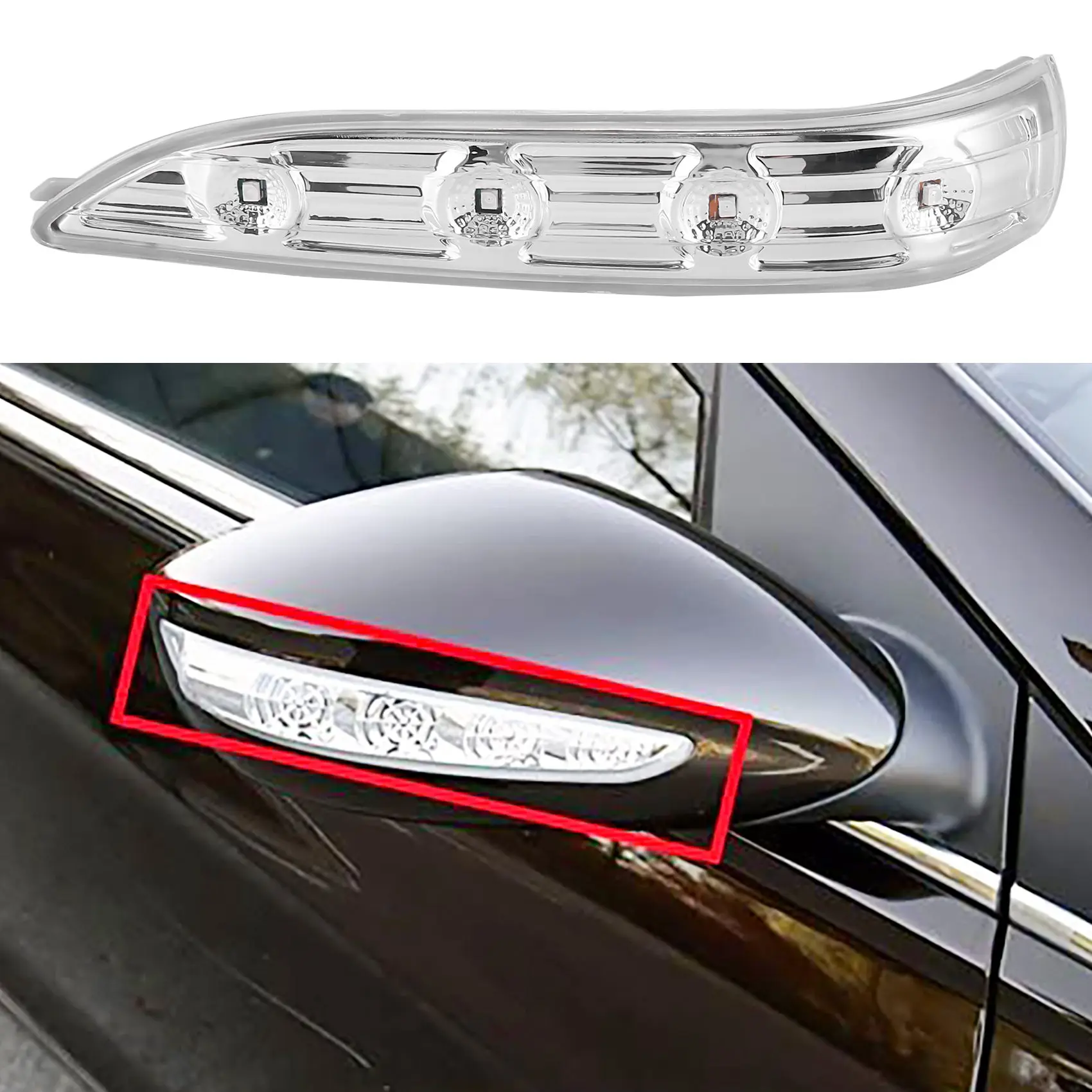 Luz do espelho retrovisor para Hyundai Tucson, lâmpada de sinal esquerdo, indicador do espelho lateral esquerdo, IX35 2010-2014, 876142S200