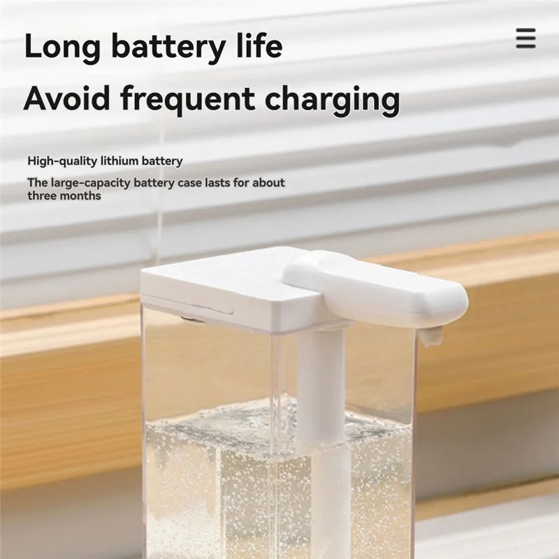 موزع صابون أوتوماتيكي بدون تلامس من KEOL، تصميم ذكي حثي، سعة كبيرة 490 مل للاستخدام المنزلي والمكتبي