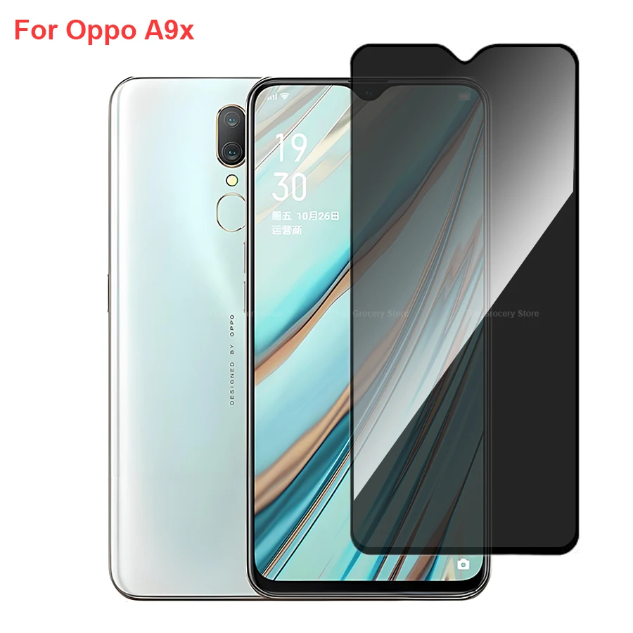 

For Oppo A9x PCEM00 Anti Spy Privacy Tempered Glass Screen Protector Compatible For OppoA9x Full Cover Screen Phone Film