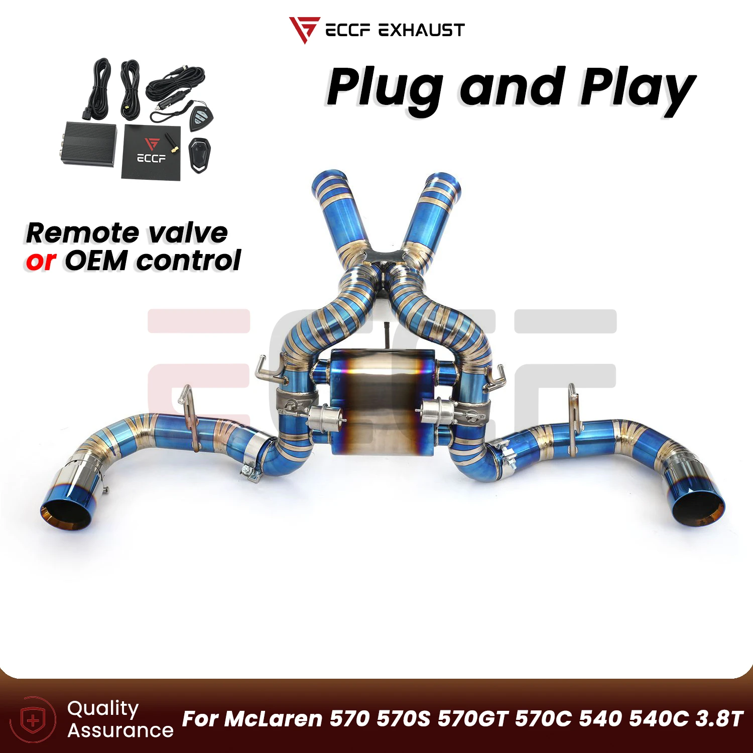 

Aggressive Sound Titanium Catback exhaust system For McLaren 570 570S 570GT 570C 540 540C 3.8T Plug and Play Performance Upgrade