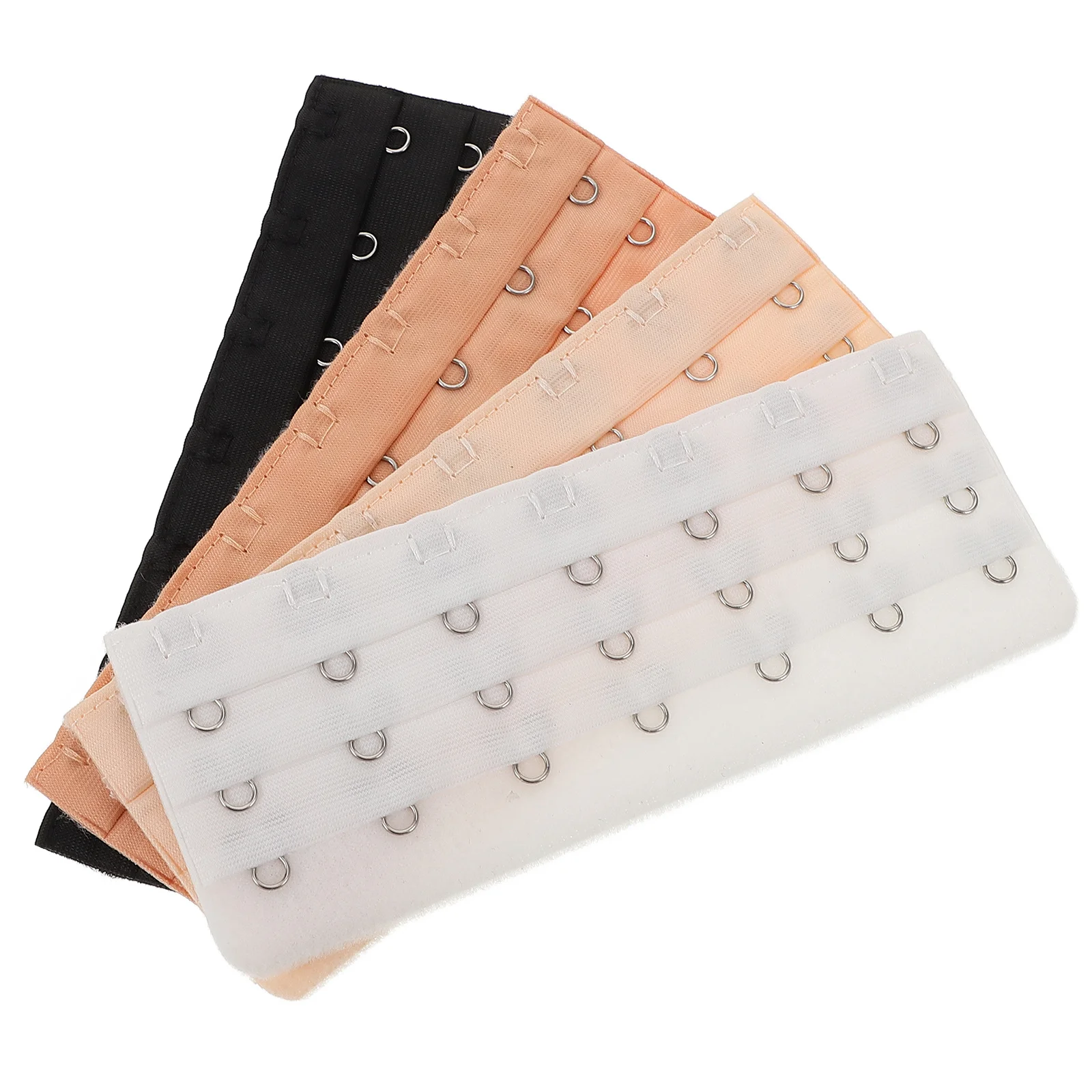 4 pçs extensores de sutiã 7 ganchos confortável respirável aço inoxidável poliéster feminino plus size espartilho extensor extensores de sutiã 7 gancho