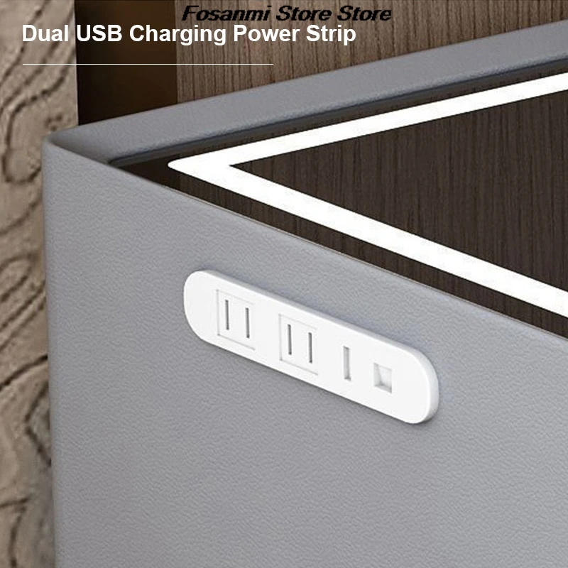 منضدة ذكية آمنة الكل في واحد مع صندوق تخزين متعدد الوظائف للشحن اللاسلكي لغرفة النوم للاستخدام المنزلي بأسلوب بسيط #3