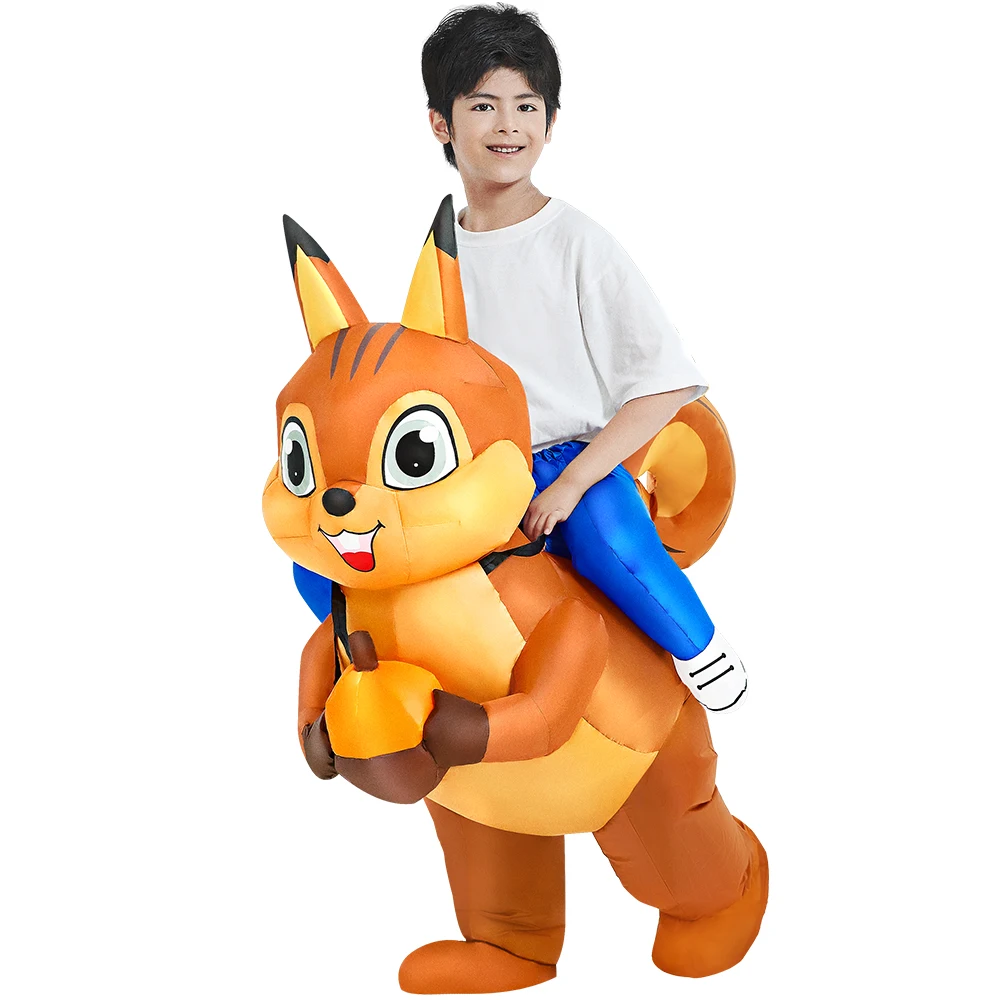 

Kids Ride on Squirrel Inflatable Costume Adult Funny Blow up Animal suit for Halloween Carnival Party Cosplay Bottom 2026 New
