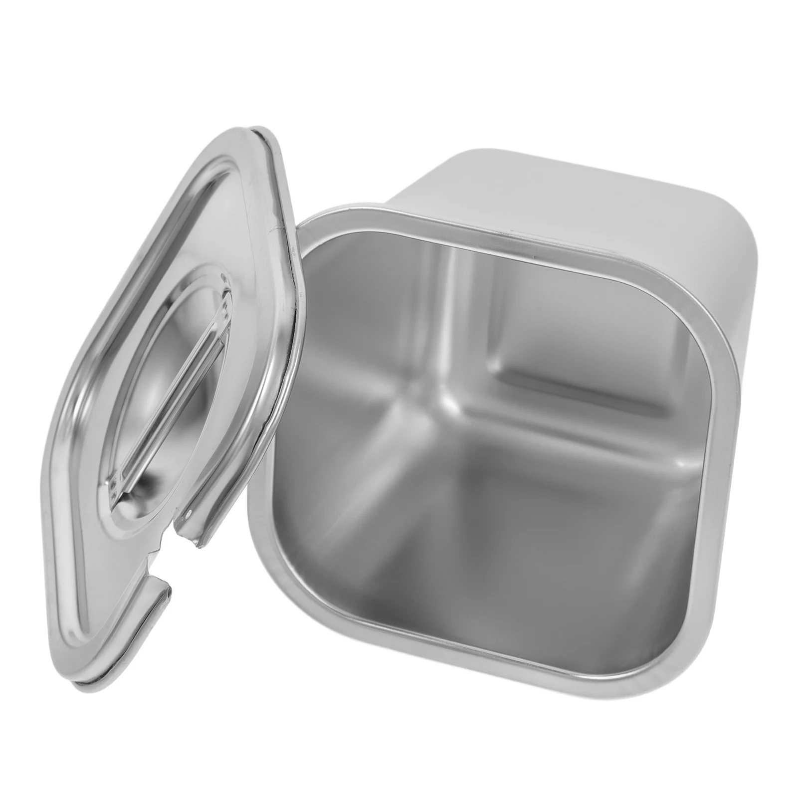 

Stainless Steel Ice Cream Container With Lid Airtight Freezer Box Reusable Dessert Keeper Homemade Tub Fruit Dessert Storage Box