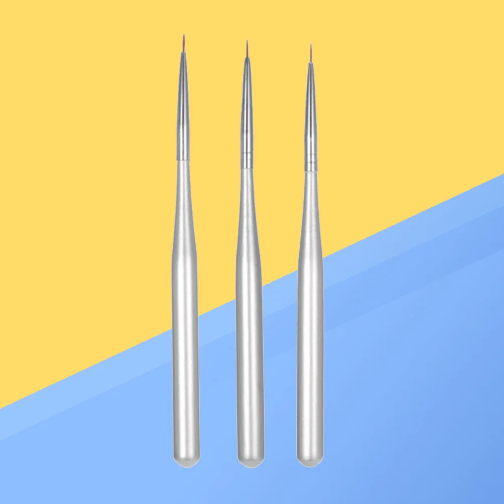 

3pcs Art Liner 8Mm 6Mm 5.5Mm Fine Tip Detail Painting Pen For Precise Manicure Chic Tool Polish Liner Nail Art Brush Pen Nail