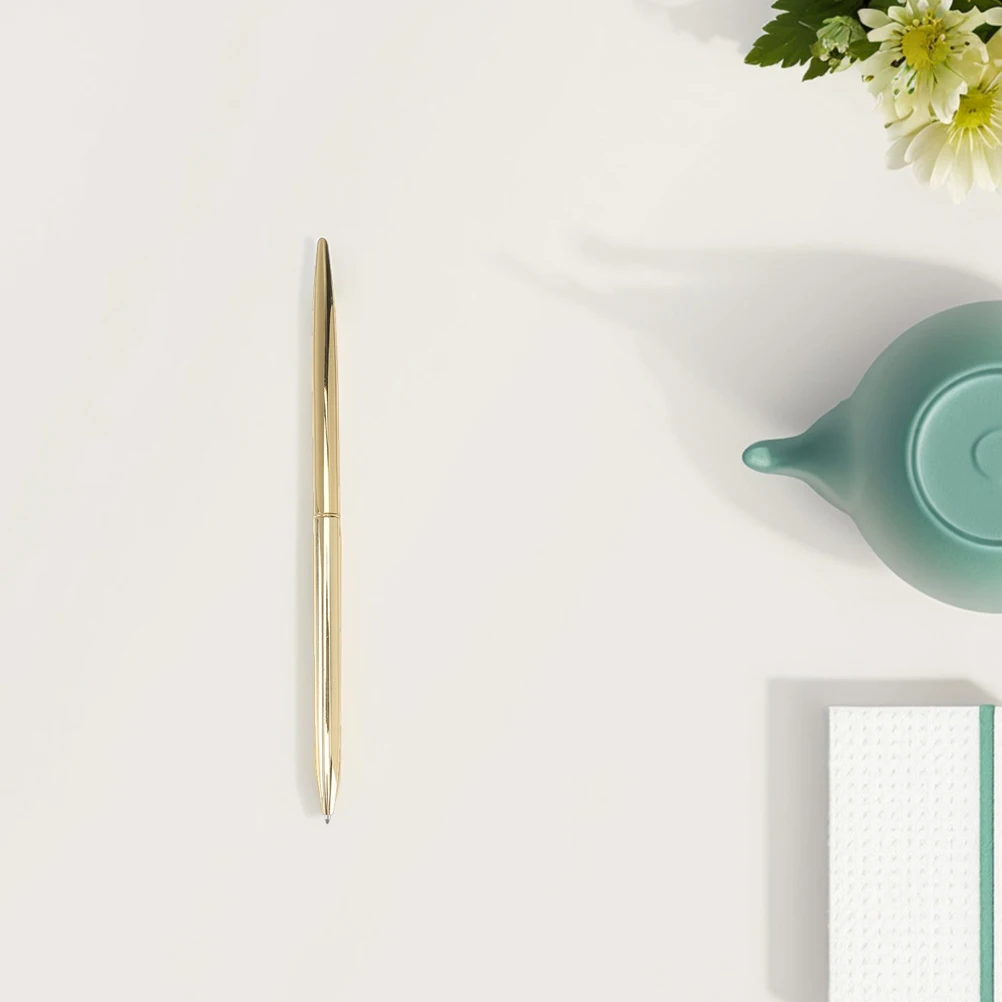 

5 шт. металлические шариковые ручки, легкая золотая ручка для гладкого письма для офиса, бизнеса, свадьбы, гостевой книги, тонкий дизайн, учителя