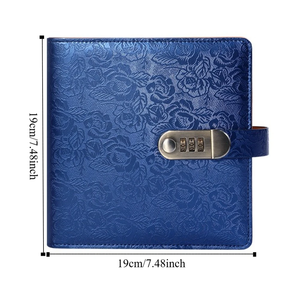 Emboss Flower Envelop Savings Challenges Book 50Sheets PU Leather Budget Binder with Lock Savings Handbook Wallet Storage