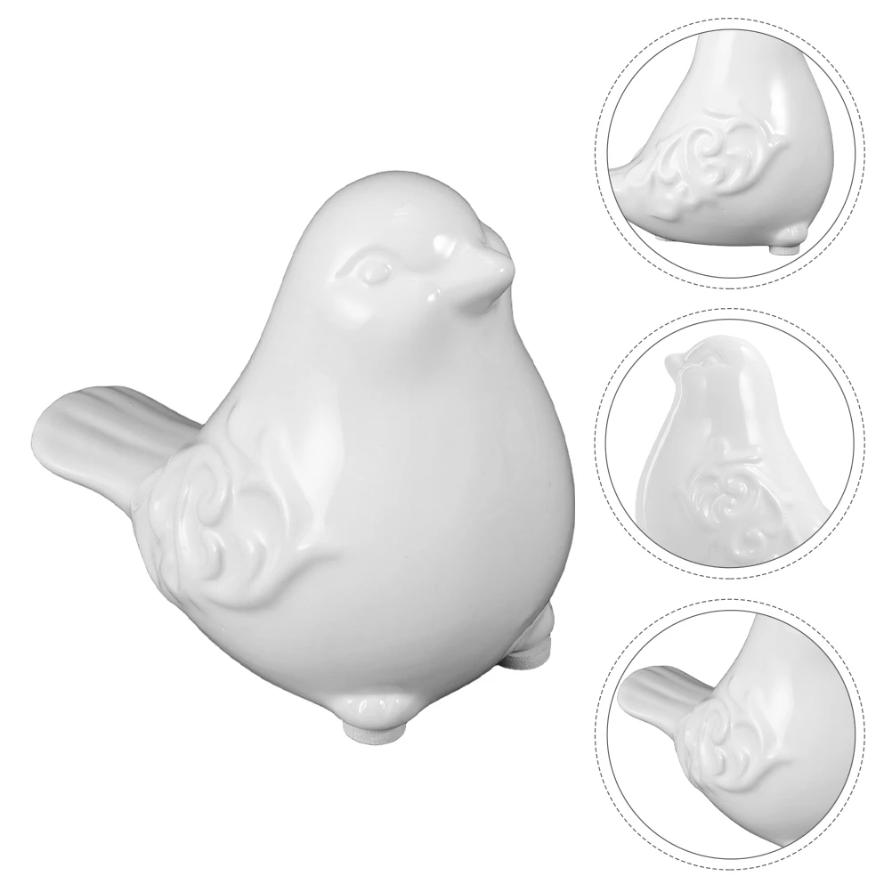 

2Pcs Garden Bird Sculptures Realistic Ceramic Bird Statue Decorative Animal Yard Ornaments Courtyard Decoration