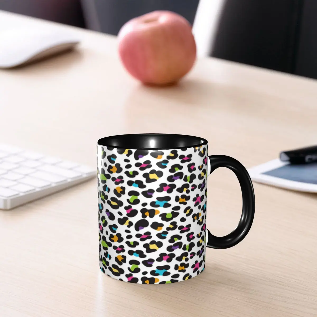 Orange Leopard Mug Funny Ceramic Coffee Cups Tea Mugs Milk Cup Drinkware Gifts for Friends