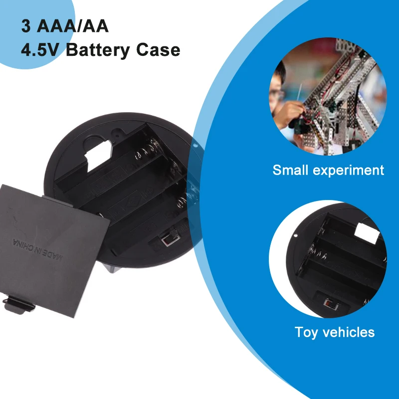 

1/3Pcs 3 AAA/AA 4.5V Battery Case With Switch Cover Embedded Battery Holder Battery Storage Boxes Switch Socket Container