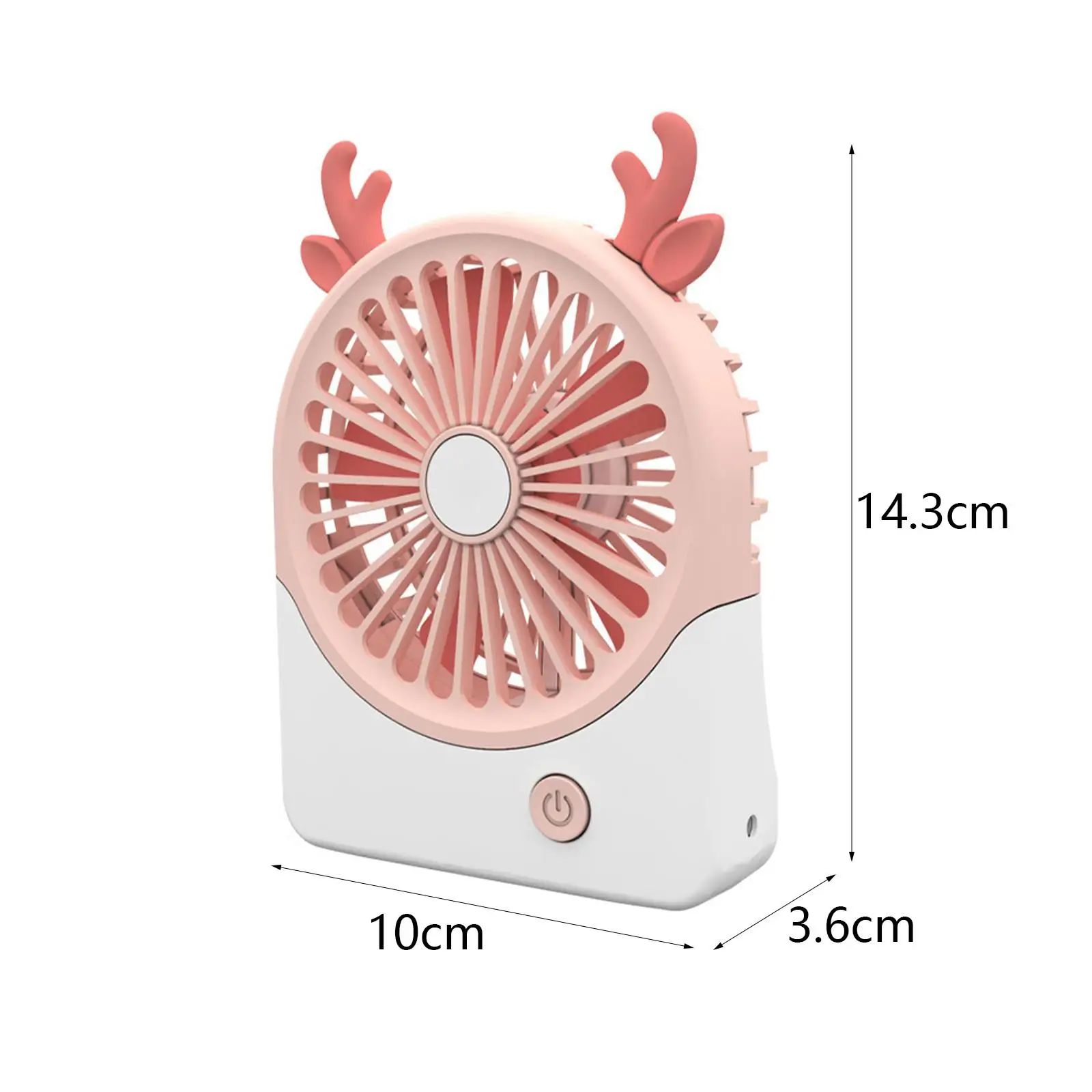 Tafelventilator Persoonlijke Ventilator Herten Ontwerp Draagbare Handheld Desktop Koelventilator Mini Fan Voor Buiten Auto Indoor Kantoor Slaapkamer