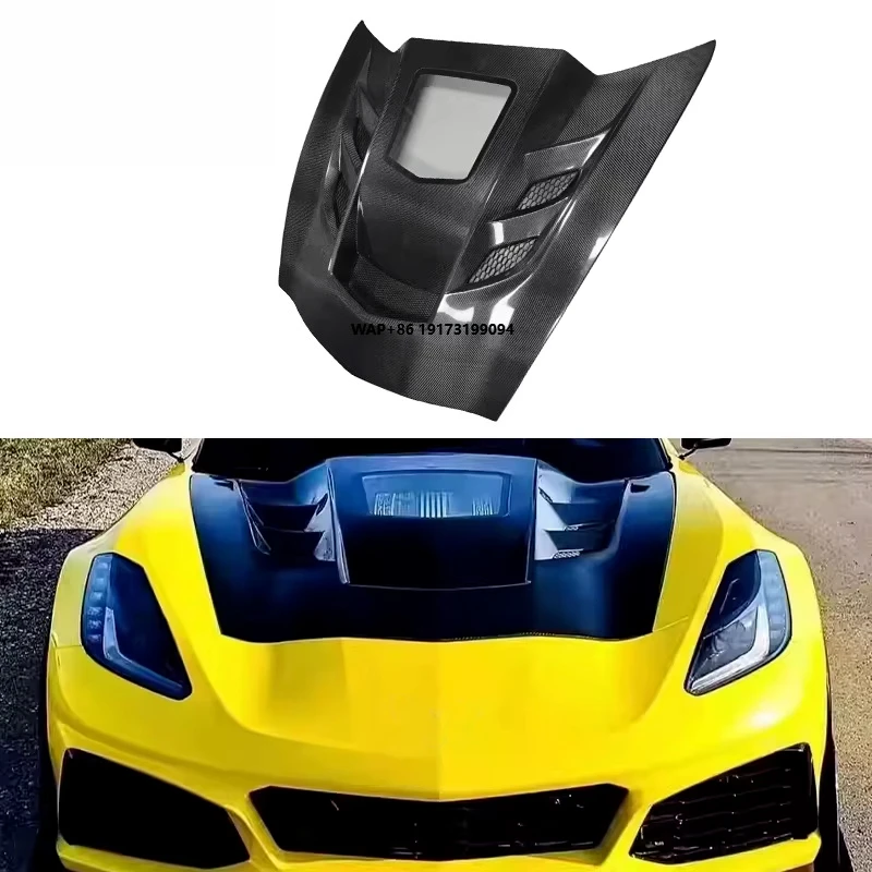 

High Quality Carbon Fiber Hood New 2014-2019 for Corvette C7 Z06 Front Engine Hood Valve Auto Parts