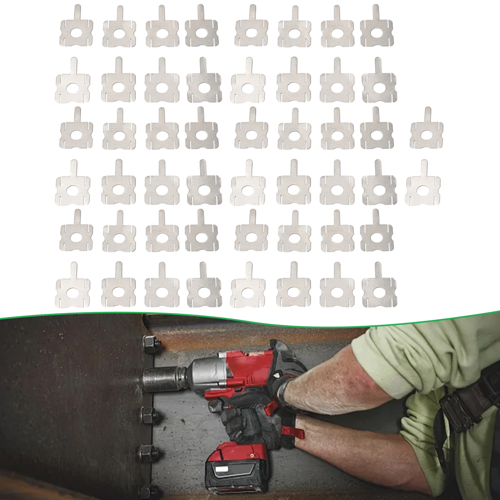 

50Pcs 4S Lithium Battery Sheets Pack Replacement High Purity Nickel Plate Spot Welding Nickel Sheet U-Shaped Power Tool