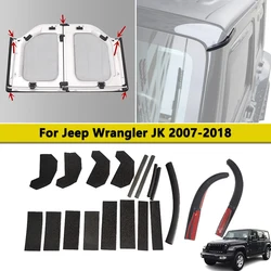 Car Hardtop Rain Gutter Extension Hard Top Seal Kit for Jeep Wrangler JK 2007-2017 2018 Car Roof Repair Parts Car Accessory