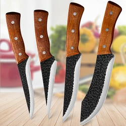 Forged Boning Knife Slaughter of Pigs Sheep Fish Segmentation Skinning Butcher Knives Stainless Steel Meat Cleaver Kitchen Knife