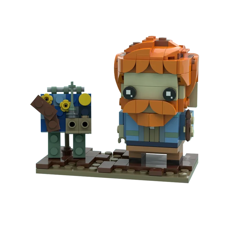 

Gobricks MOC Vincent van Goghs Brickheadz Строительные блоки Знаменитая модель художника Фигурки Конструкция Кирпичи Игрушка Детский подарок
