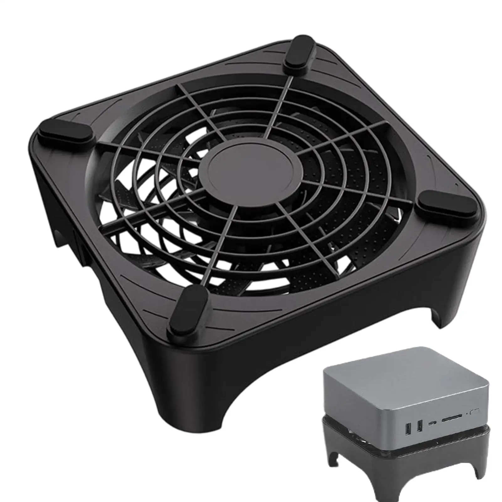Router Cooling Bracket Mini Host Computer Cooling Fan Base Heat Sink Stand Desktop Mini Computer Fan Low Noise Anti-Slip