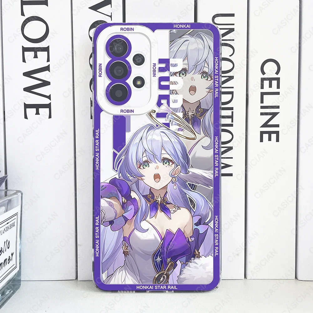 Honkai Star Rail Boothill Aventurine Robin Phone Case For Samsung Galaxy S24 Plus S21 FE S22 S23 Ultra A53 A52 A54 A55 5G Cover