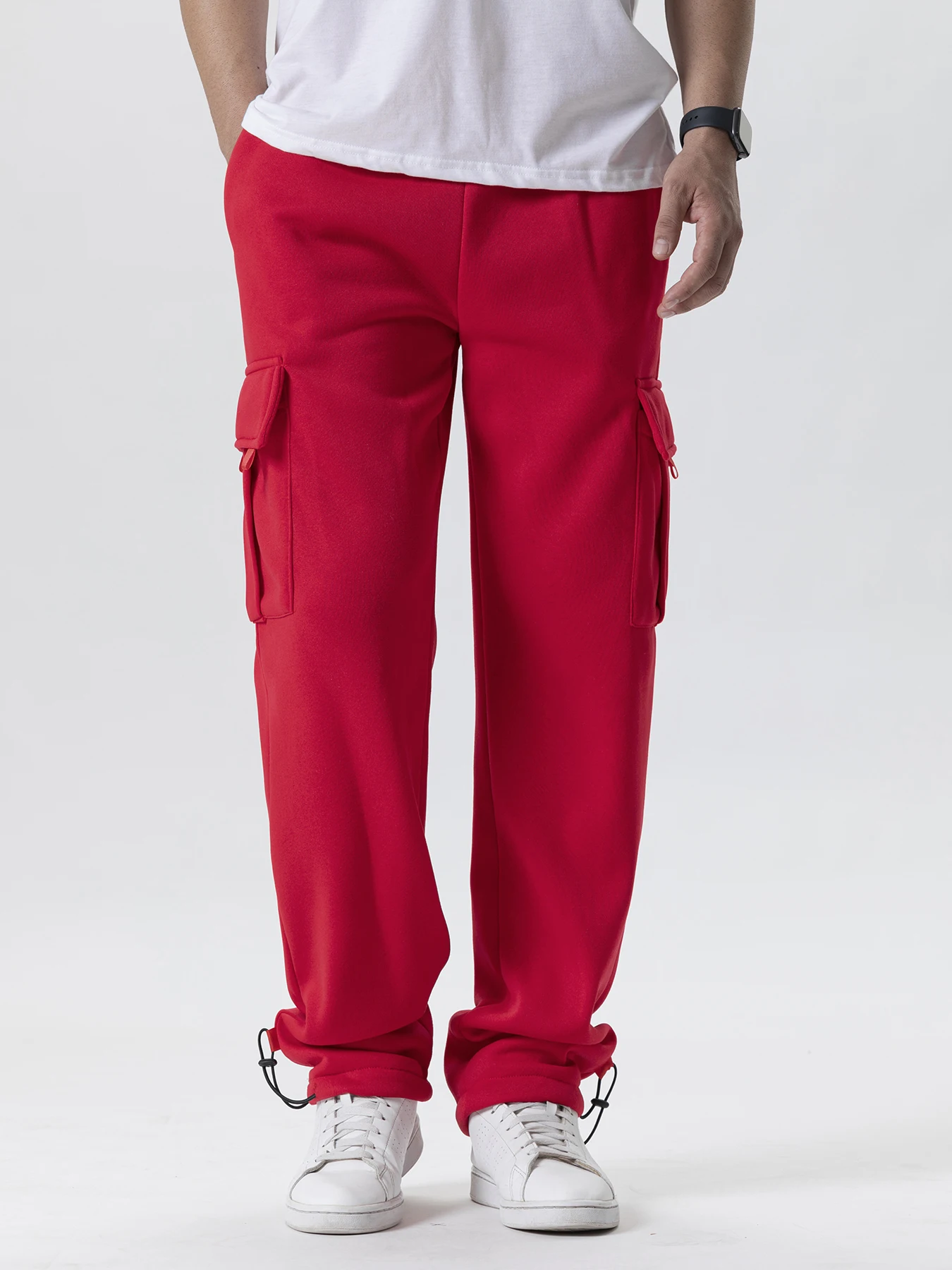 Pantaloni da jogging da uomo Pantaloni lunghi con coulisse larghi Pantaloni sportivi multitasche da uomo Pantaloni cargo casual per uomo Pantaloni da corsa fitness