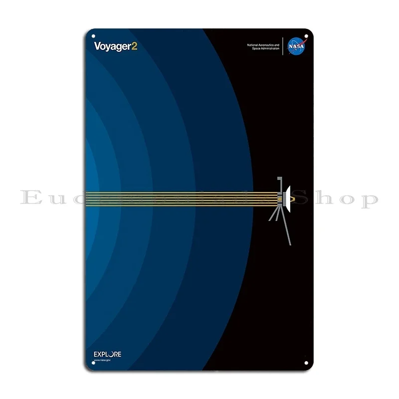 Voyager 2 Retro Vintage Space Poster Visions Of The Future Metal Sign Cinema Plaques Rusty Printing Home Tin Sign Poster