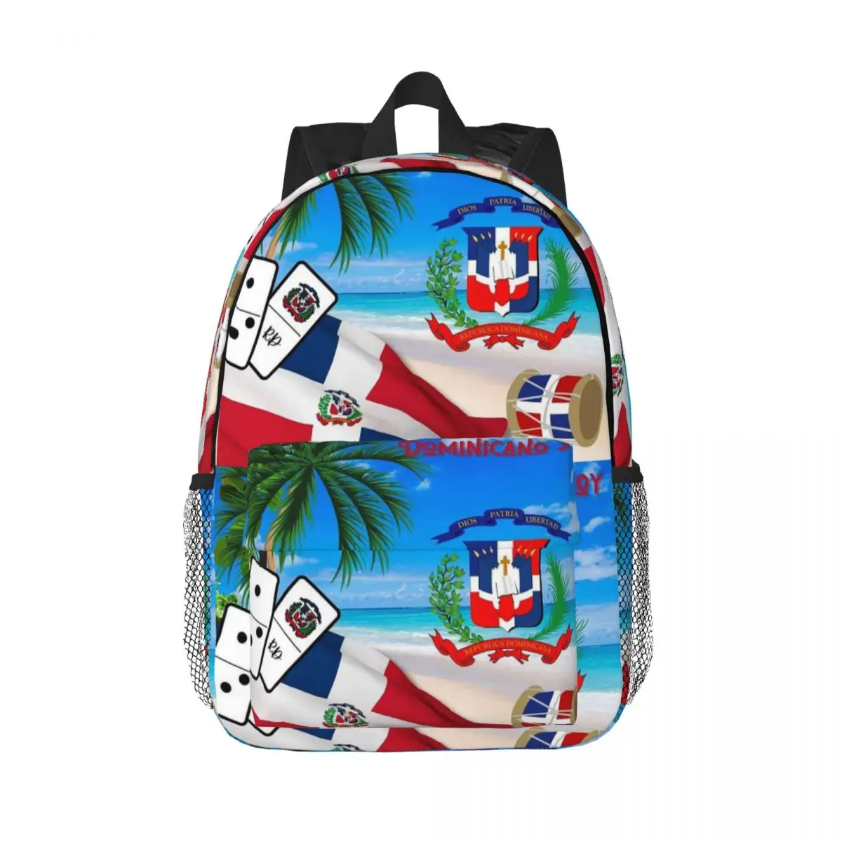 Rucksack mit Flagge der Dominikanischen Republik, Tagesrucksack mit großer Kapazität, Schulrucksack für Jungen und Mädchen, Umhängetaschen für Männer, Frauen, Kinder, Schultasche