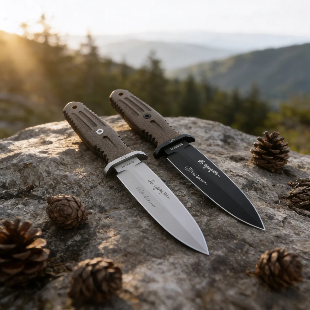 Camping Abenteuer Notfallmesser Mikata Griff taktisches kleines gerades Messer, Bergsteigen Angelschnur Schneidwerkzeug