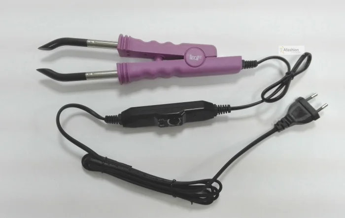 1pc loof 618 hair fusion iron with control u v i flat tip keratin extension connector machine kit salon styling tools