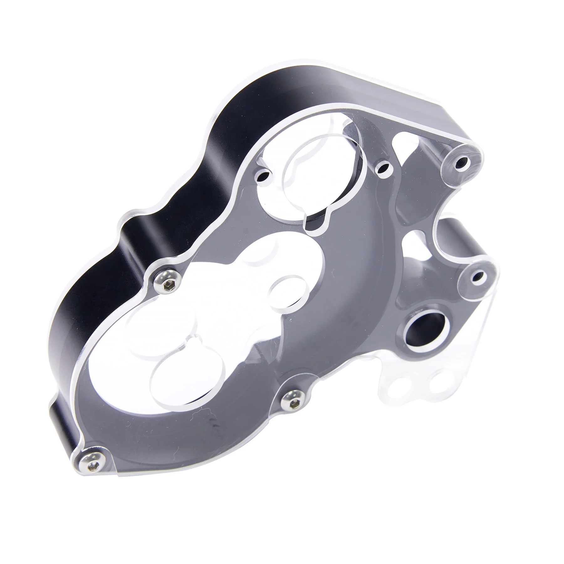 Aluminum Gearbox with Transparent PVC Cover for  1/10 Tamiya ORV Chassis Monster Beetle/Blackfoot RC Car Upgrade Parts